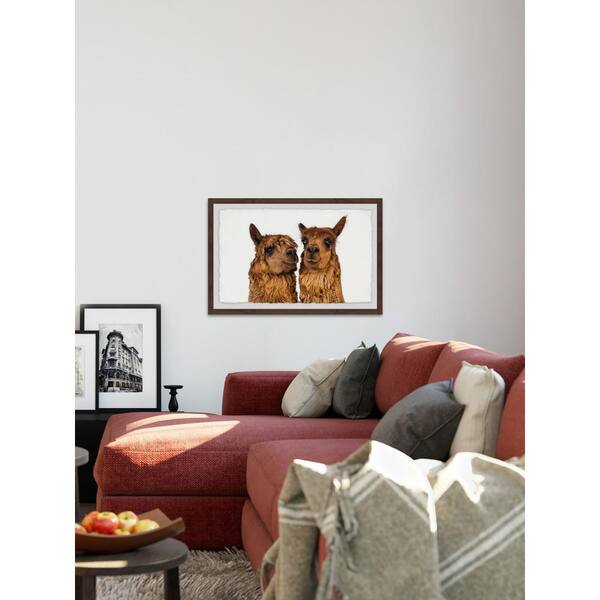  Amanti Art Framed Wall Art Print (33x41) Pyjama Llama