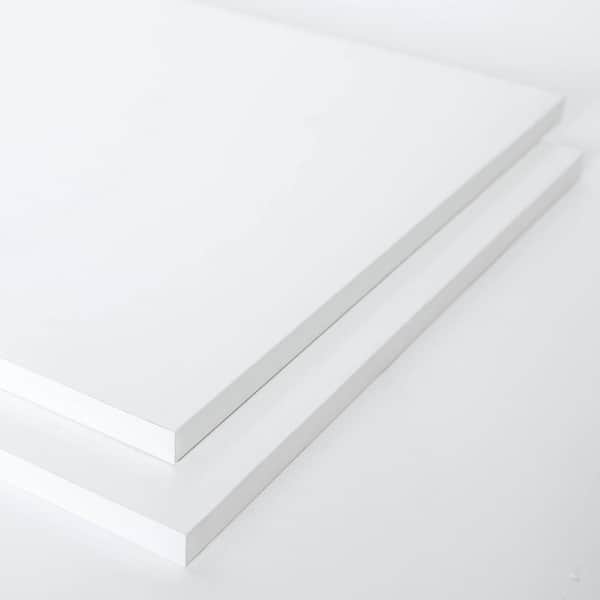 Veranda Shelving White Melamine Board (Common: 3/4 in. x 11- 3/4 in. x 8 ft.; Actual: 0.75 in. x 11.75 in. x 97 in.)