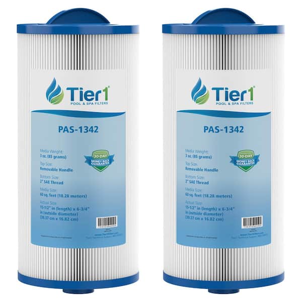 Tier1 5.63 in. Dia Spa Filter Cartridge for Jacuzzi J300 6541-383 and J300 Series Jacuzzis (2-Pack)