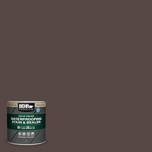 8 oz. #HDC-CL-14 Pinecone Path Solid Color Waterproofing Exterior Wood Stain and Sealer Sample