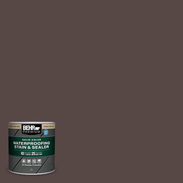 BEHR PREMIUM 8 oz. #HDC-CL-14 Pinecone Path Solid Color Waterproofing Exterior Wood Stain and Sealer Sample