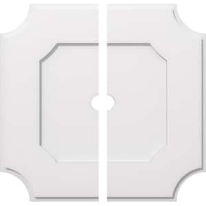 1 in. P X 15-1/2 in. C X 26 in. OD X 2 in. ID Locke Architectural Grade PVC Contemporary Ceiling Medallion, Two Piece