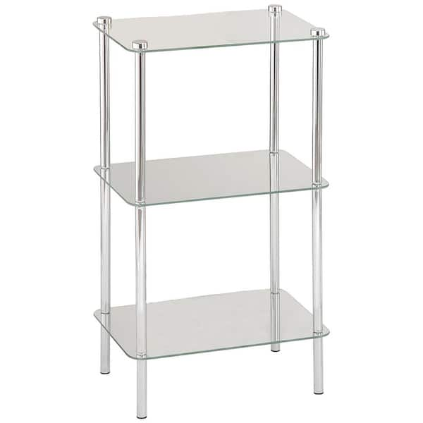 Basics 3-Shelf Shelving Unit - Chrome