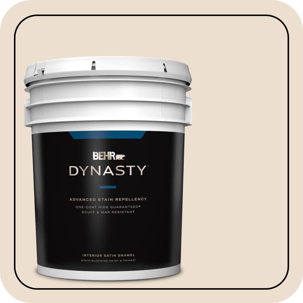 5 gal. #W-F-120 Natural Linen Satin Enamel Interior Stain-Blocking Paint & Primer price history on PriceWatchPro