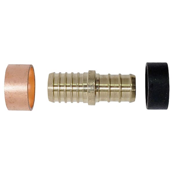 1/2 in. Brass PEX-B Barb Polybutylene Coupling