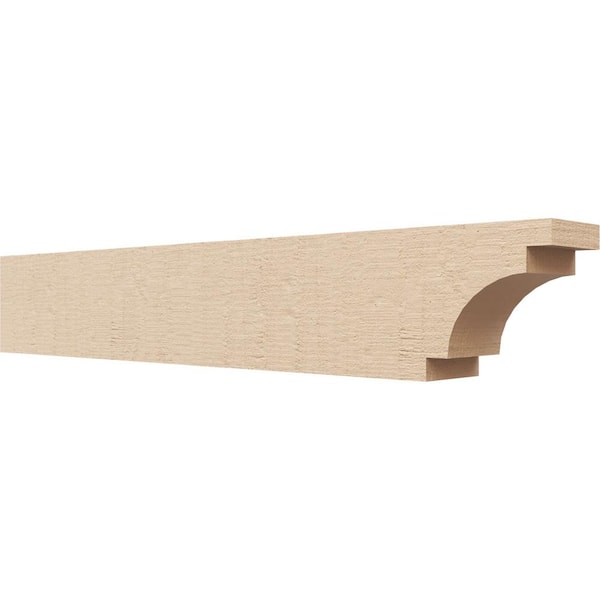 Ekena Millwork 4-in. x 6-in. x 36-in. Mediterranean Woodgrain, Primed Tan Timberthane Polyurethane Rafter Tail Brace