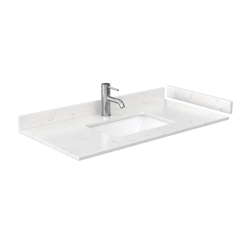 Miranda 42" Green Freestanding Single Bathroom Vanity with Marble Top