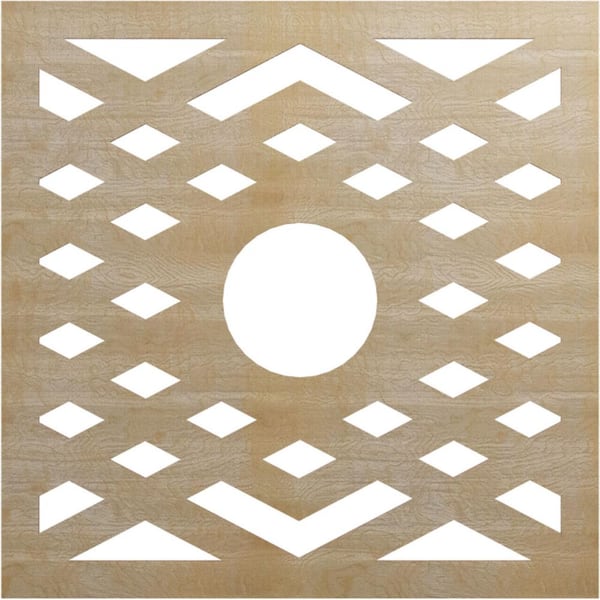 Ekena Millwork 0.25 in. x 38 in. x 38 in. Wood Medallion Moulding