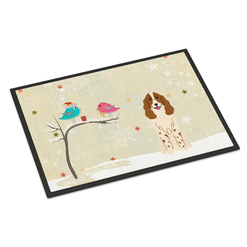 24 in. x 36 in. Indoor/Outdoor Christmas Presents between Friends Spaniel Door Mat price history on PriceWatchPro