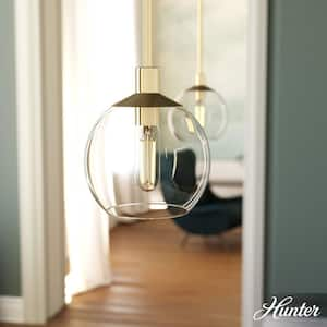 Xidane 1-Light Alturas Gold Island Mini Pendant Light with Clear Glass Shade