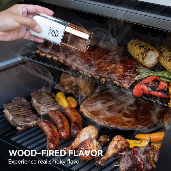 Z Grills Wood Pellet Grill Smoker with Wireless Meat Probe Thermometer - Brown