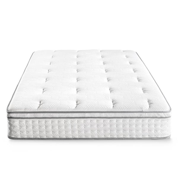 Zinus King Medium Euro Box Top Pocket 12 in.Spring Hybrid Mattress