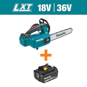 LXT 10 in. 18V Lithium-Ion Brushless Battery Top Handle Chain Saw (Tool-Only) with 18V LXT 5.0 Ah Battery