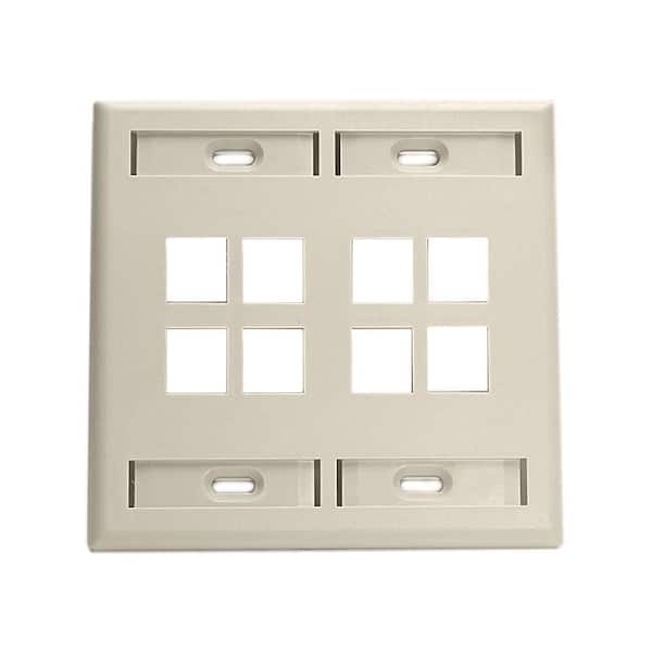 Leviton White 2-Gang Audio/Video Wall Plate (1-Pack)