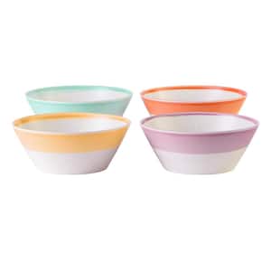 1815 Bright Multi Colors 22 fl. oz. Porcelain Cereal Bowl (Set of 4)