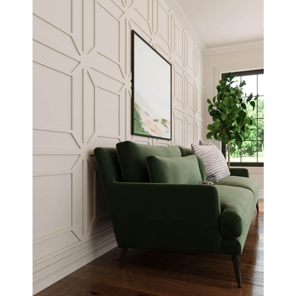 Unfinished White Polyurethane Square Accent Wall Panels