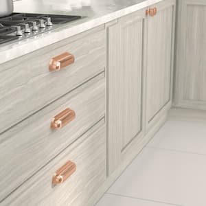 Portici Collection 5 1/16 in. (128 mm) Rose Gold Transitional Cabinet Cup Pull