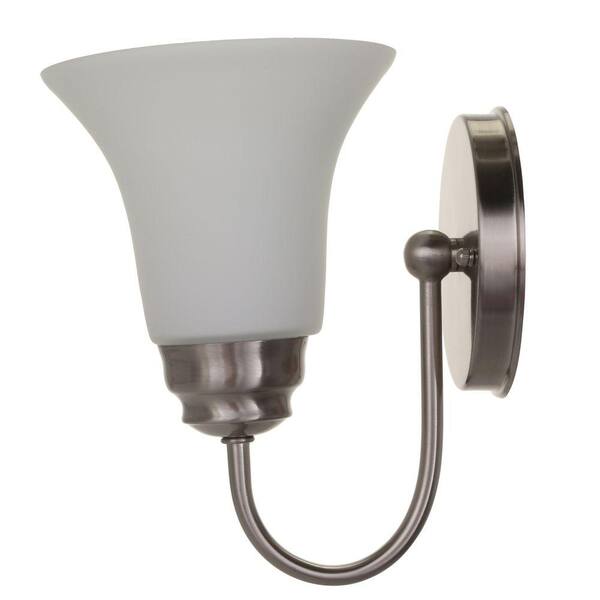 Frosted White Matte Glass 323915 1-Light 18W Four Point Fluorescent Wall Sconce 