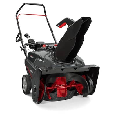 22 in. 208 cc Single-Stage Gas Snowthrower with Electric Start Featuring Snow Shredder Auger