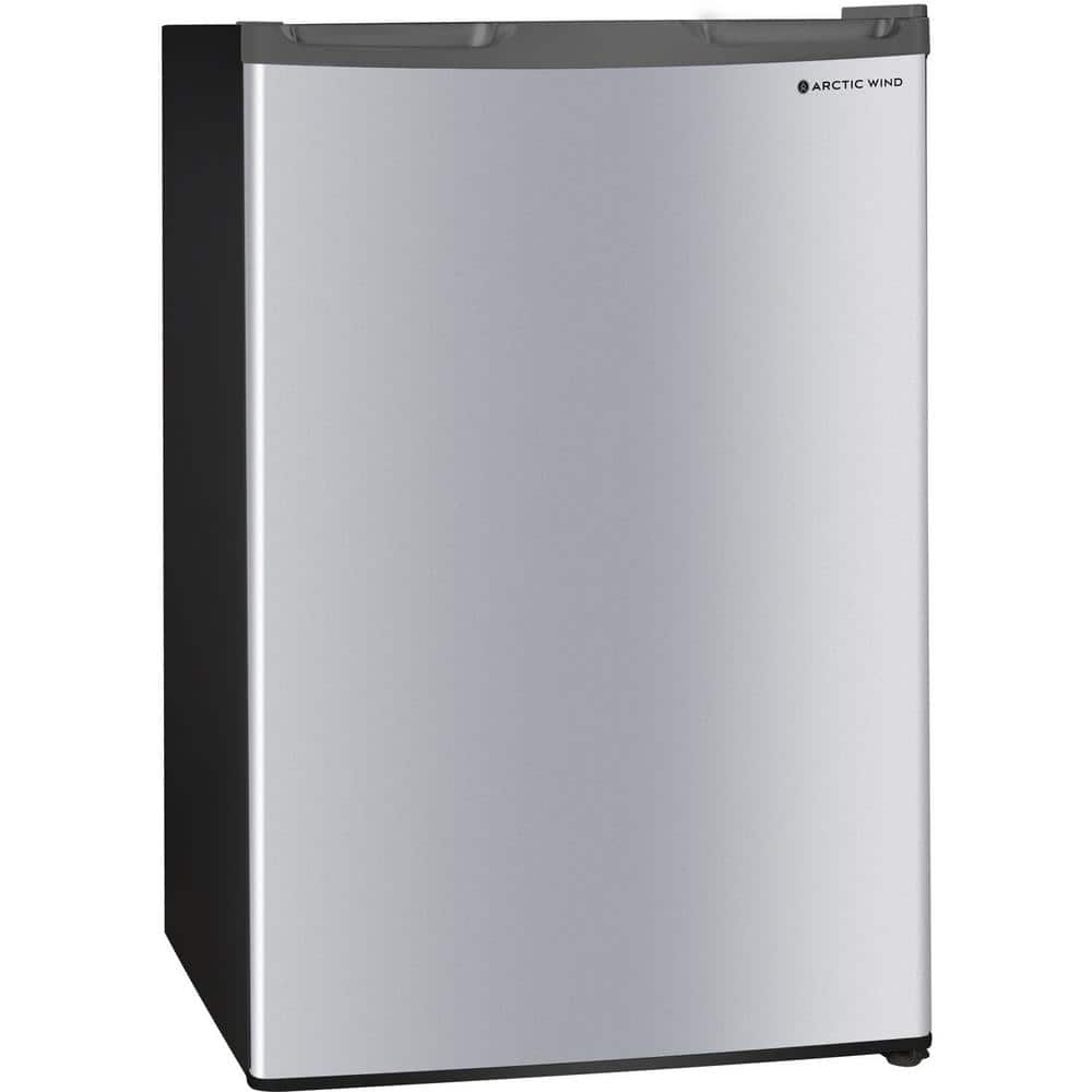 4.4 cu. Ft. Energy Star Compact Mini Refrigerator with Freezer Compartment, 2-liter bottle rack in Silver