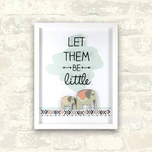 11 in. x 14 in. Let Them Be Little 1-Piece Shadowbox with Raised Shape