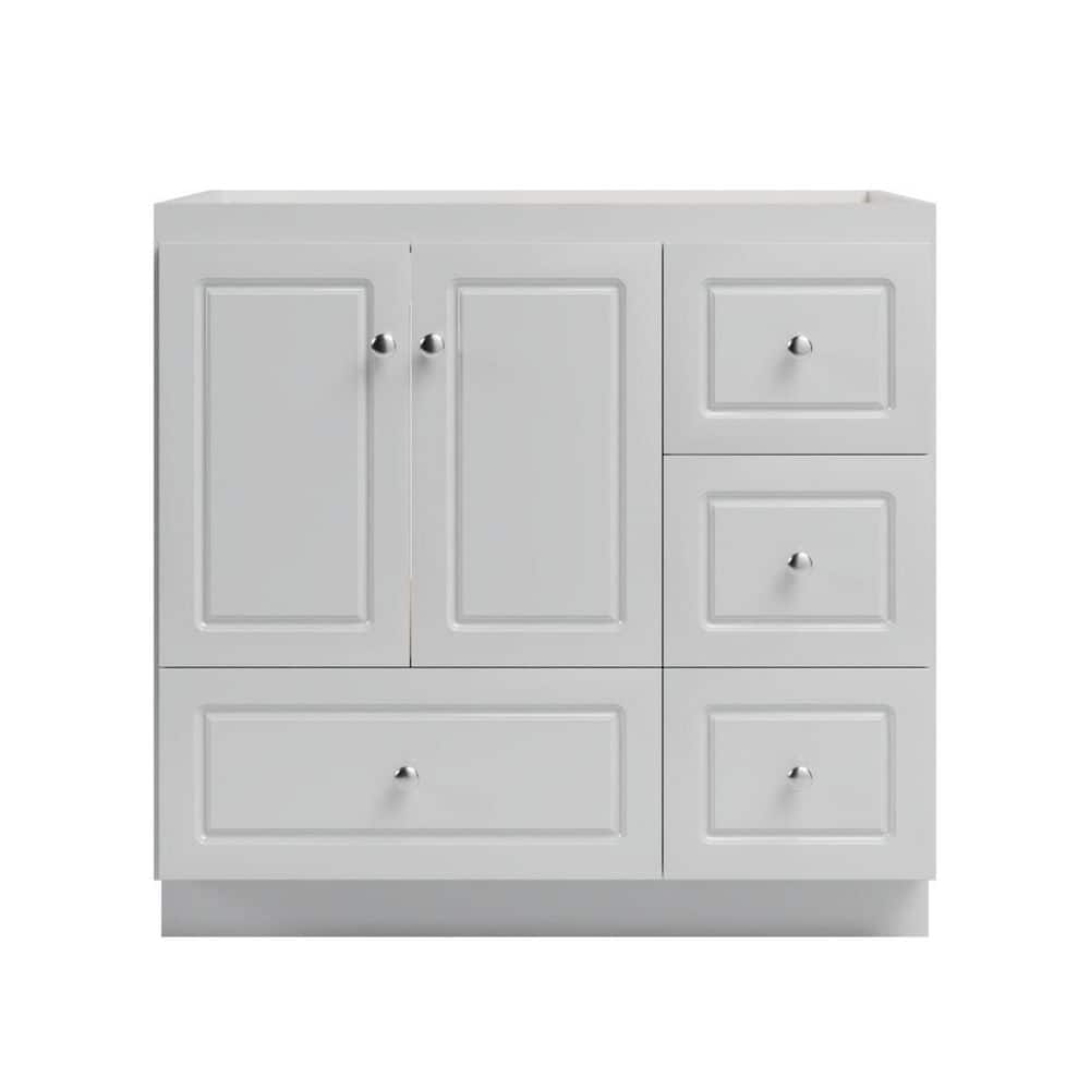 Ultraline 36 in. W x 21 in. D x 34.5 in. H Bath Vanity Cabinet without Top in Dewy Morning price history on PriceWatchPro