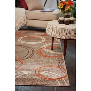 Autumn Cornucopia Light Brown 2' 0 x 6' 0 Runner Rug