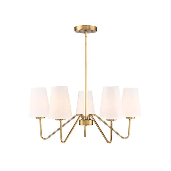 Savoy House 5-Light Natural Brass Chandelier