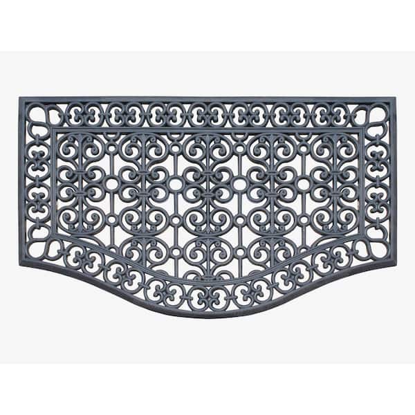 A1 Home Collections A1HC Paisley Black 18 in. x 30 in. Rubber and Coir Thin  Profile Outdoor Entrance Durable Monogrammed U Door Mat 200085BL-18X30U -  The Home Depot