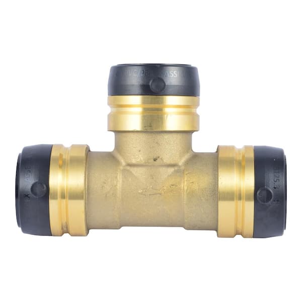 SharkBite 1- 1/4 in. Brass Push to Connect Tee
