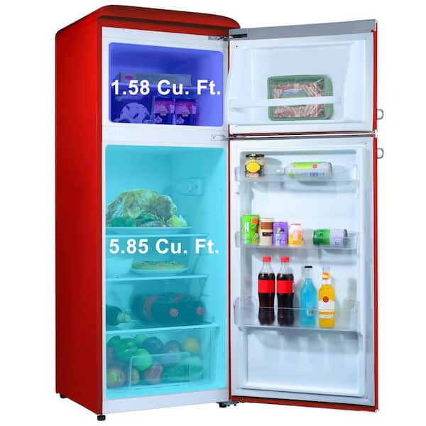 らるふず Galanz 24 in. 12 cu. ft. Retro Top Freezer Refrigerator
