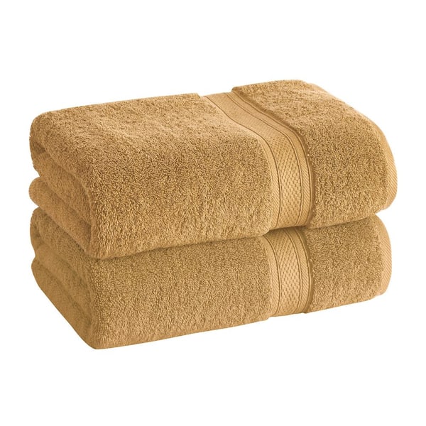 Cannon Low Twist 100 % Cotton 6-Piece Towel Set, 550 gsm, Highly Absorbent, Super Soft and Fluffy, 6-Piece Set, Ocher