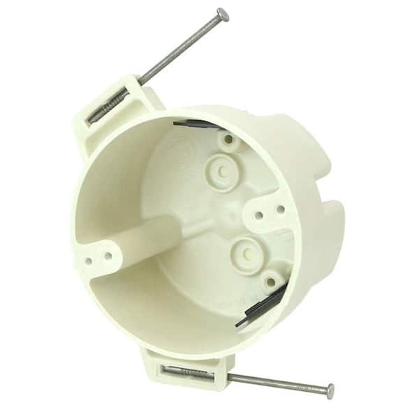 Allied Moulded Products 4 in. Dia 22-1/2 cu. in. New Work Nail on Round Outlet Box