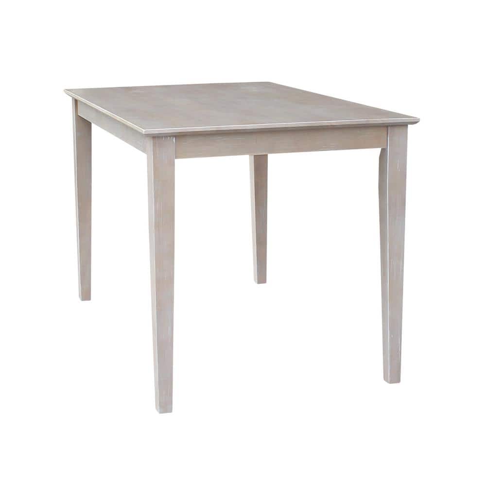 Solid Wood 30"X 48" Dining Table Washed Gray Taupe - International Concepts