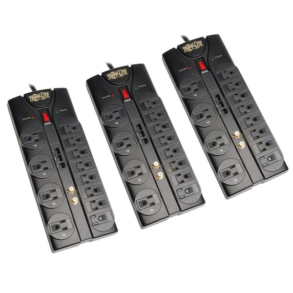 Tripp Lite 12-Outlet Surge Protector 3-Pack