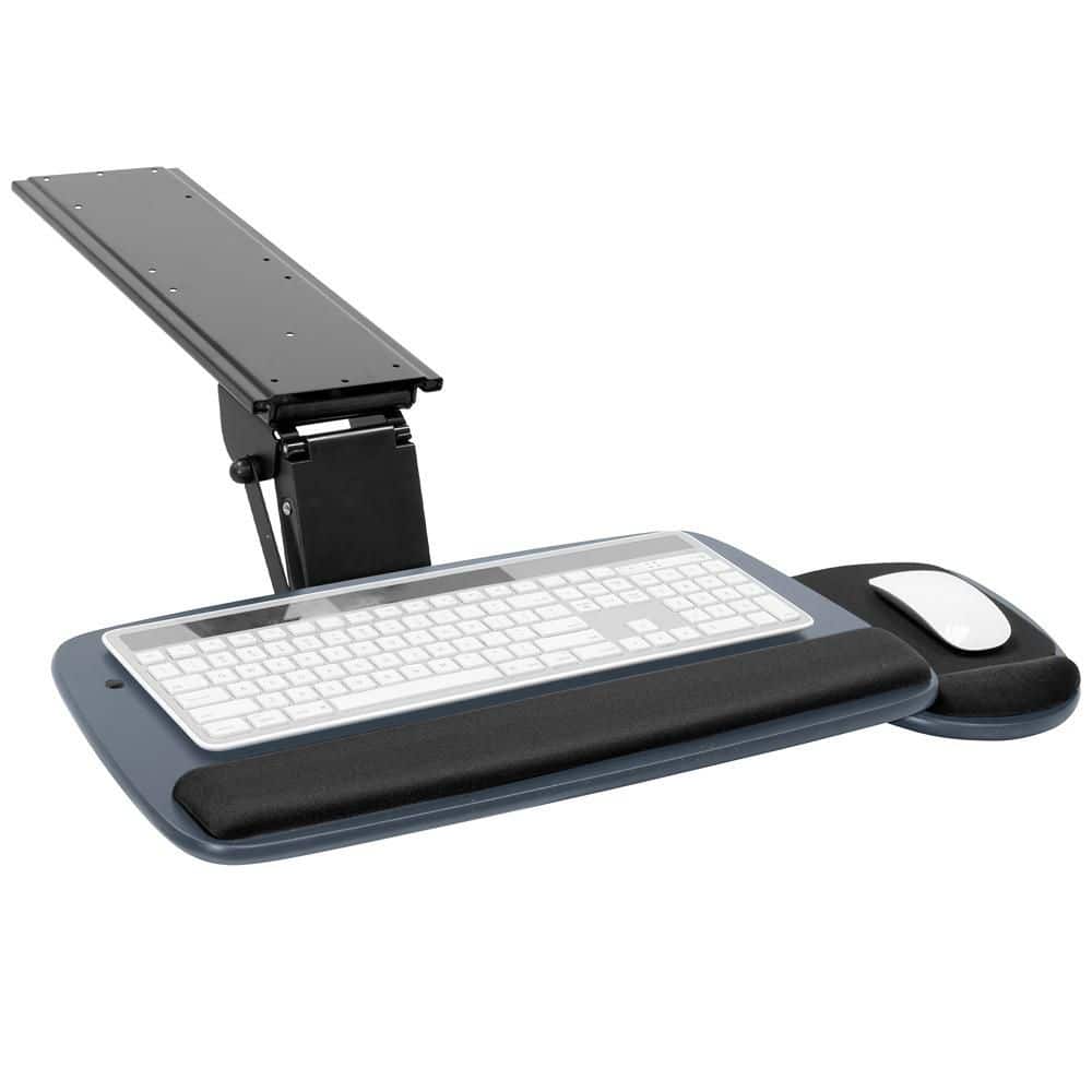 Under Desk Keyboard Platform With Wrist Rest Pad