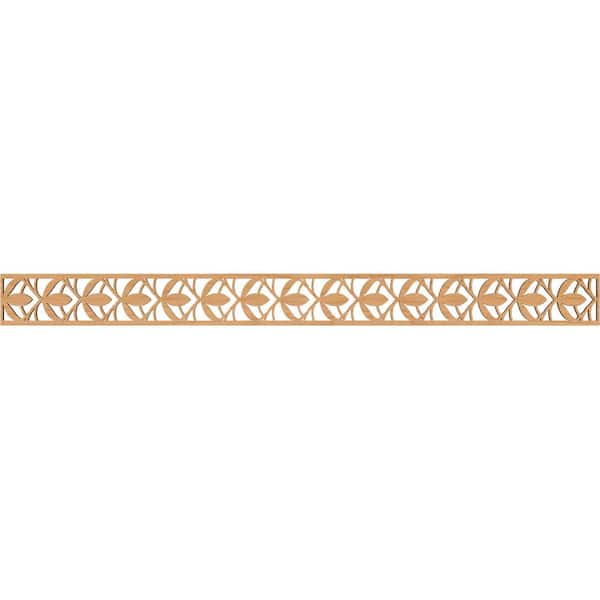 Ekena Millwork Salem Fretwork 0.25 in. D x 46.375 in. W x 4 in. L Maple Wood Panel Moulding