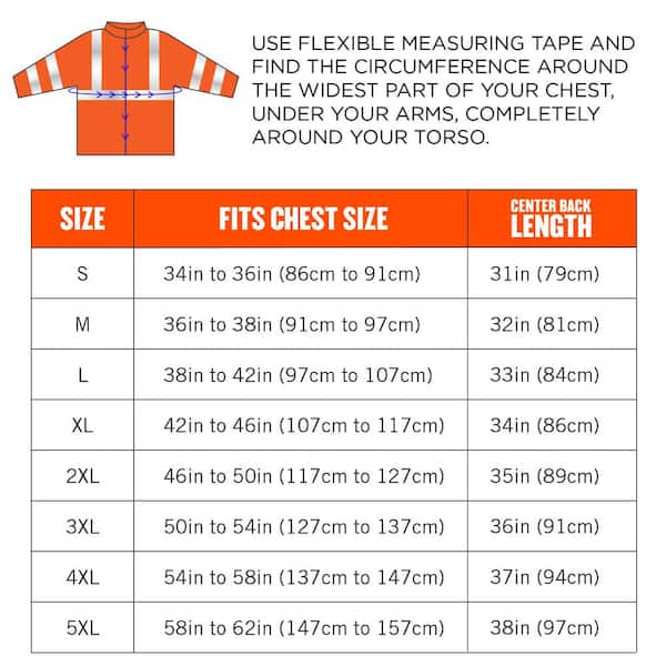 Ergodyne Men's 4X-Large Orange High Visibility Reflective Thermal