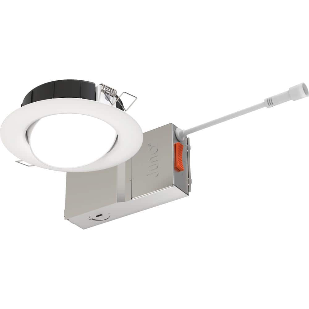 4-Inch Adjustable White LED Recessed Downlight with Trim
