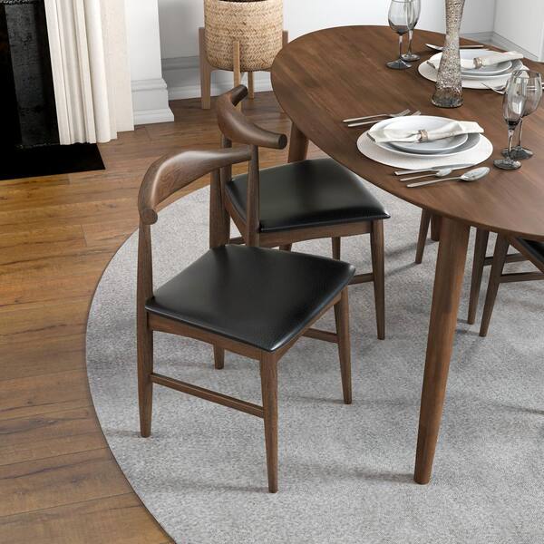 Delmon walnut 5 discount pc oval dining set