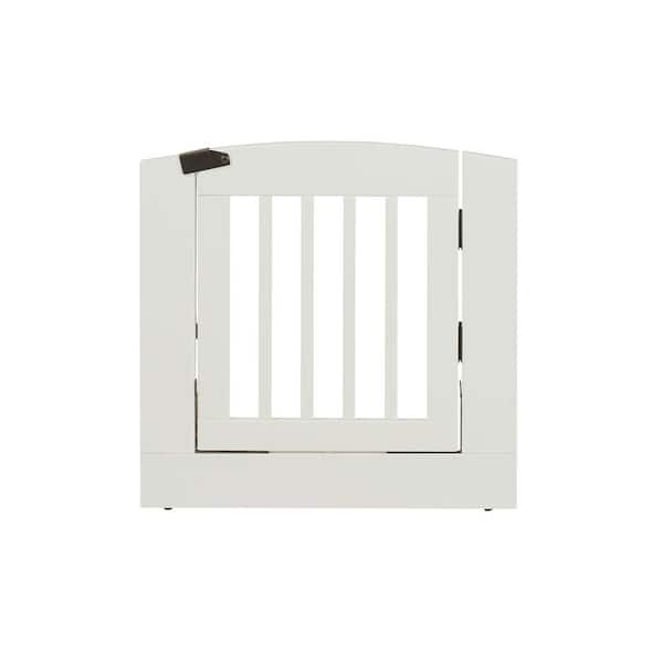 Camaflexi Ruffluv Single Extender Pet Gate Panel with Door - Medium - 24"H - White Finish