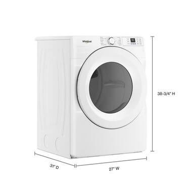 7.4 Cu. Ft. vented Front Load Electric Dryer in White with Quick Dry