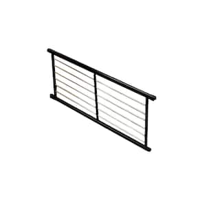 Cornell 36 in. H x 72 in. W Textured Black and Silver Horizontal Aluminum Rod Stair Railing Kit