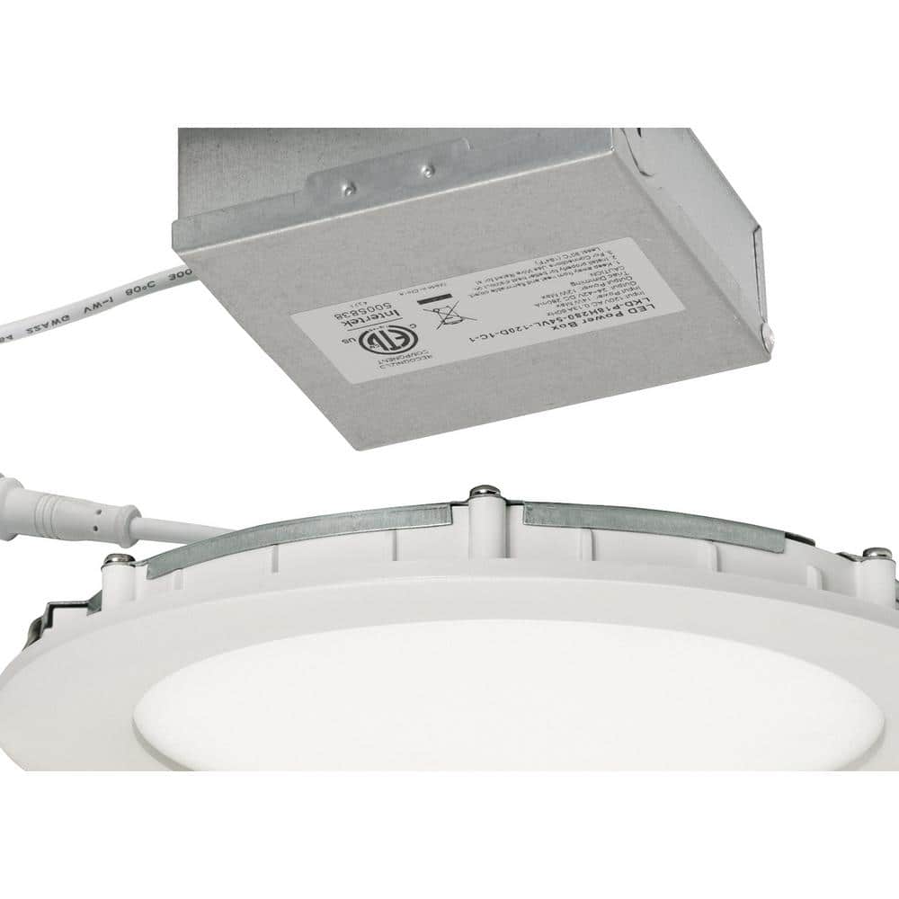 White Glass LED Canless Recessed Light Fixture