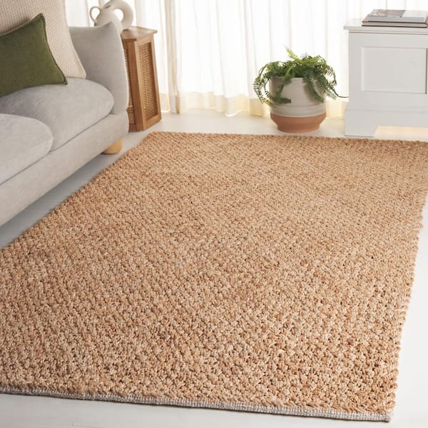 Natural Fiber 6 ft. x 9 ft. Natural Woven Abstract Area Rug