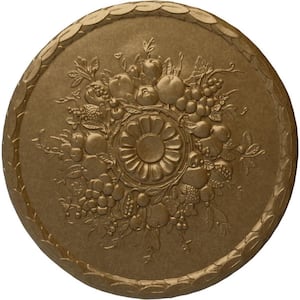 22-1/2 in. x 1-1/4 in. Anthony Harvest Urethane Ceiling Medallion (Fits Canopies upto 2-1/8 in.), Pale Gold