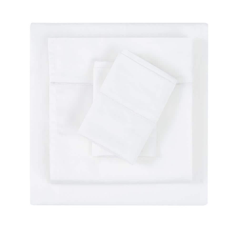 Beckham Hotel Collection Silk Pillowcase - Pack of 2 Standard Size Silk Pillow Cases - White (Queen)