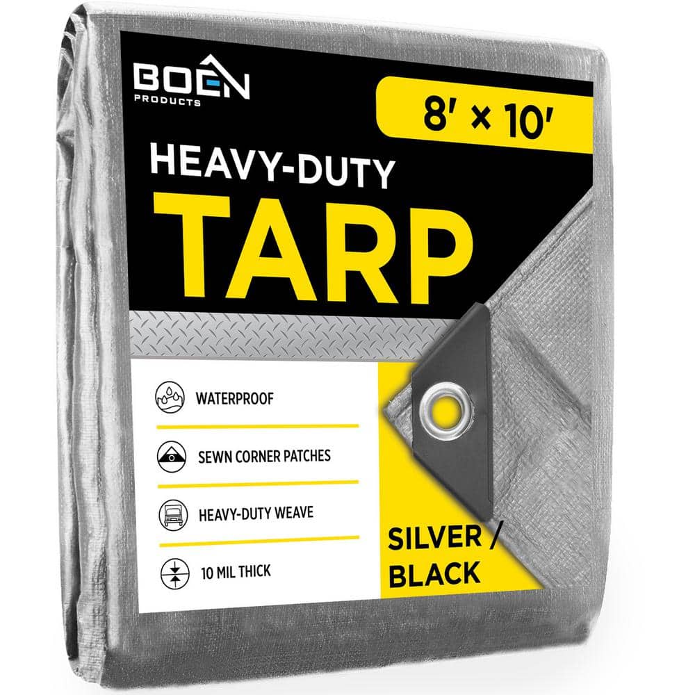 GQZGGXX 8' X 10' Outdoor Clear Tarp Curtain Waterproof Wind