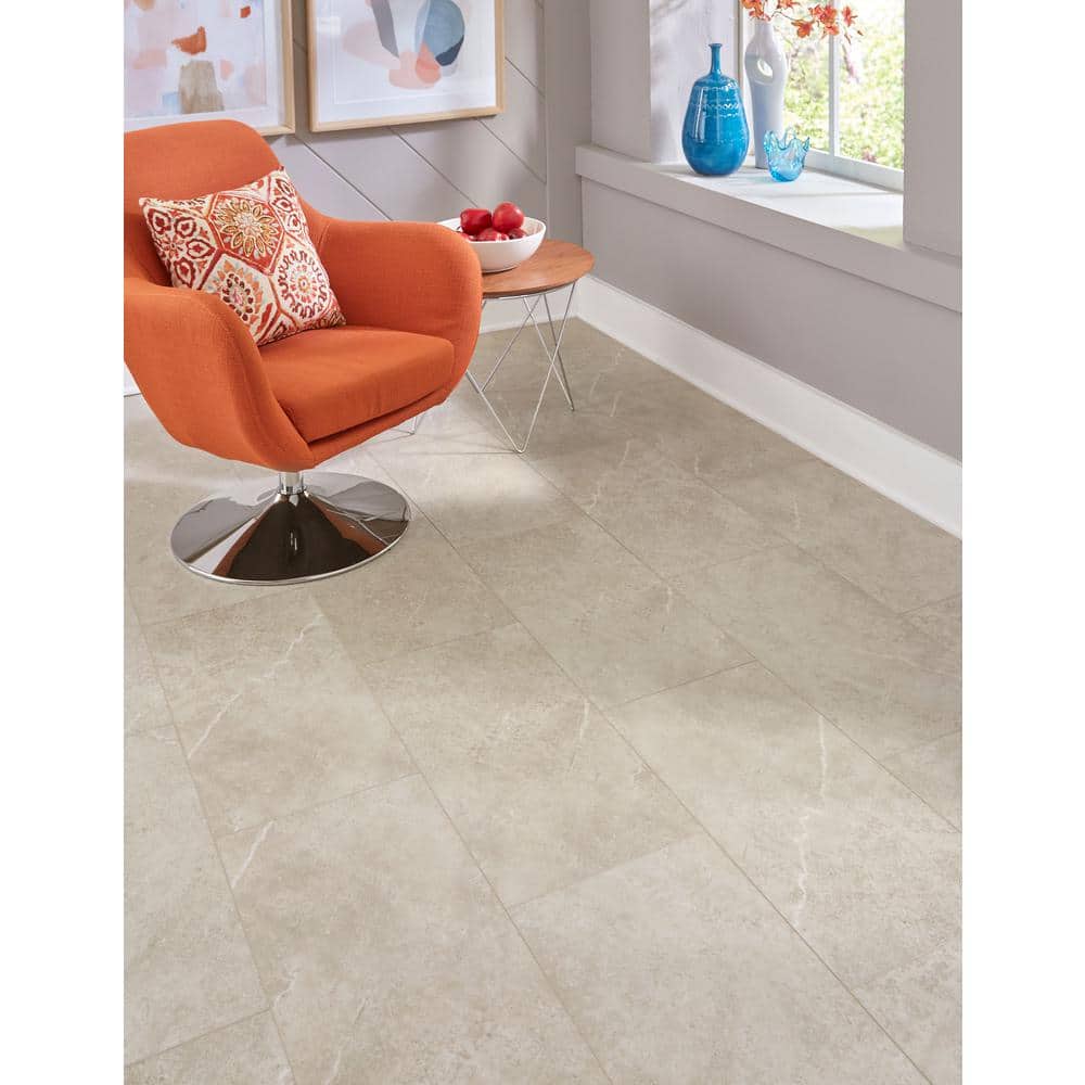 Ainslie Sandstone Light Beige 12'' x 24'' Vinyl Tile