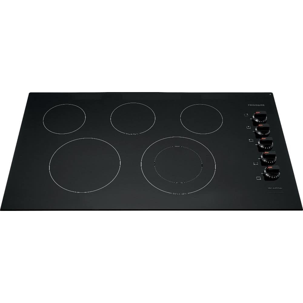 36 in. Radiant Electric Cooktop in Black with 5 Burner Elements, including Quick Boil Burner & Ceramic Glass Surface